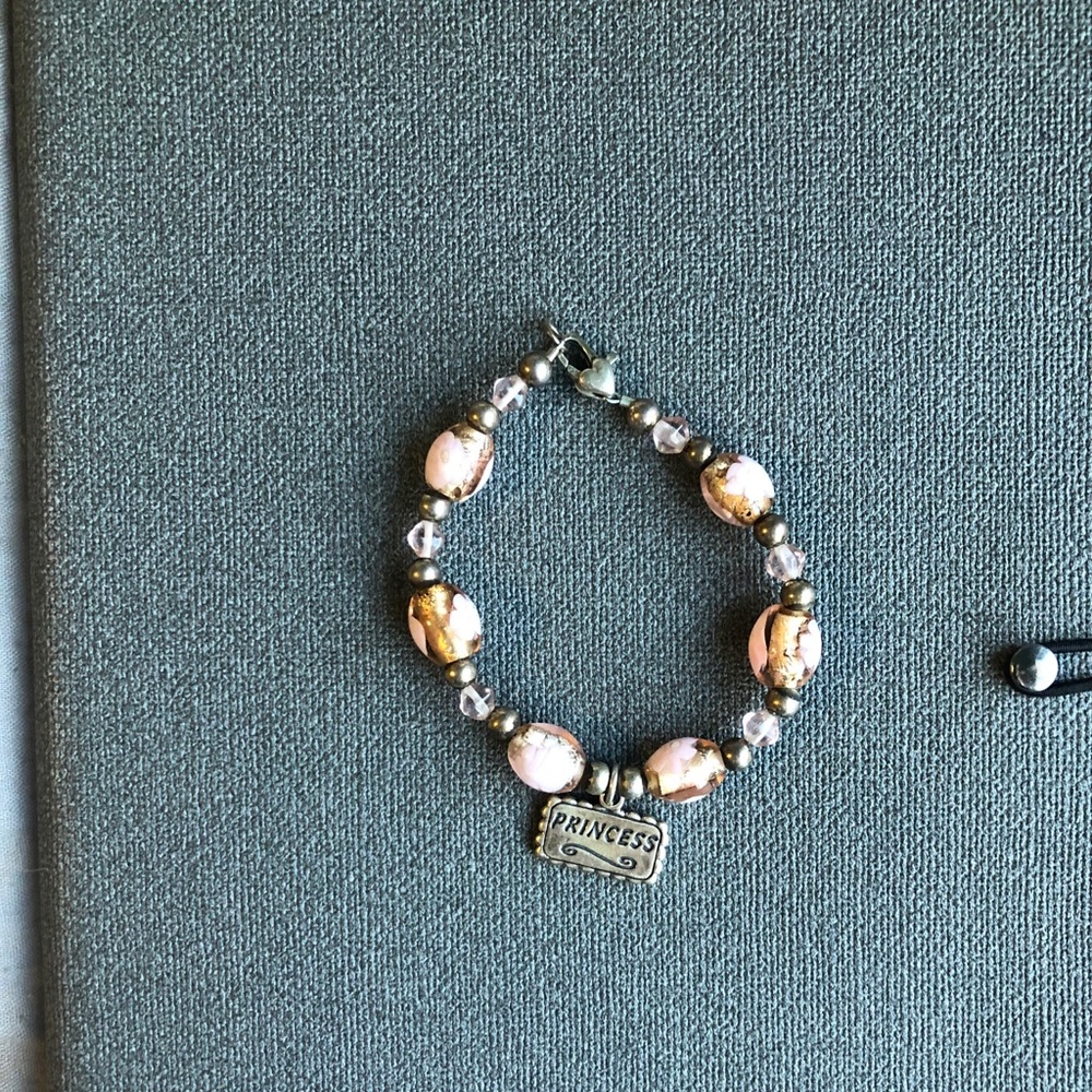 Handmade pink princess bracelet